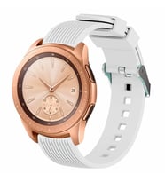​​Amazfit Pace GTR 2 2E Lite 47mm Kordon Çizgili Silikon Kordon (Beyaz)