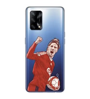 Oppo A74 Uyumlu Fernando Torres Desenli Şeffaf Telefon Kılıfı