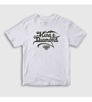 Presmono Unisex Çocuk Beyaz Logo Rock King Diamond T-Shirt 485449tt (Beyaz)