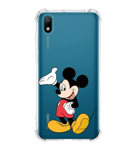 Huawei Y5 2019  Köşe Korumalı Antişok Kapak Mickey Mouse Tasarımlı Şeffaf  Kılıf