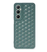 Realme C65 Kılıf Petek Silikon Kapak - Koyu Yeşil