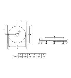 İDEAL STANDARD TONIC KARE DUŞ TEKNESİ -100X100CM K670401