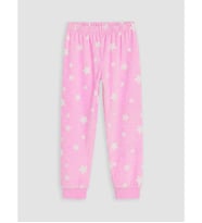 LCW Kids Pembe Desenli Kız Çocuk Polar Pijama Alt