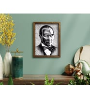 BK Home Atatürk Tasarımlı Doğal Masif Ahşap Çerçeveli Tablo-36
