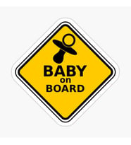 Baby On Board Arabada bebek var Oto Sticker Etiket 19CM md19