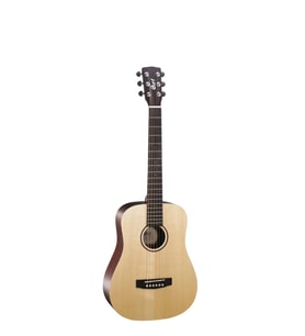 Cort EARTHMINIF-ADIRONDACK Adirondack Kapaklı Mini Akustik Gitar (Orta Seviye) 3/4 Kompakt Boyut, Masif Adirondack Ladin Kapak ve Seyahat Tipi Tasarım