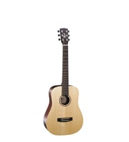 Cort EARTHMINIF-ADIRONDACK Adirondack Kapaklı Mini Akustik Gitar (Orta Seviye) 3/4 Kompakt Boyut, Masif Adirondack Ladin Kapak ve Seyahat Tipi Tasarım