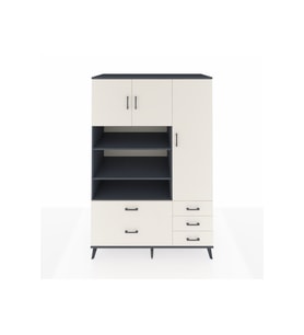 Kronos Dolap 9 Raflı 5 Çekmeceli 3 Kapaklı 132x59x195 Antrasit-Aytaşı/Aytaşı