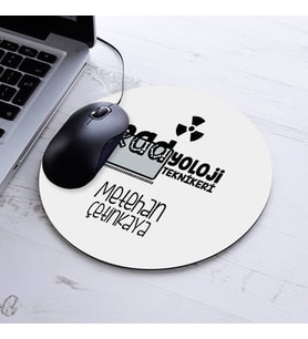 İsimli Radyoloji Teknikeri Temalı Yuvarlak Mousepad
