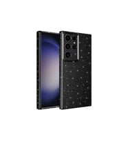 Samsung Galaxy S24 Ultra Uyumlu Kılıf Kamera Korumalı Simli Lüks Zore Koton Kapak (Siyah)