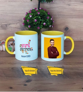 Drama Öğretmeni Kupa Bardak Sarı Fotoğraflı Öğretmenler Günü Hediyesi