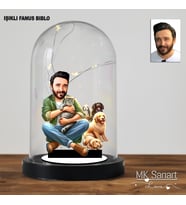 Sevimli Dostlar Temalı Karikatür Fanus: Ev Dekorasyonu için Benzersiz ve Özel Tasarım Hediye Fikirleri, Hayvansever Hediyesi,