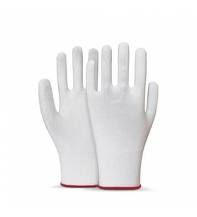 Beybi Polyester Örgülü Beyaz 10 Beden Kasiyer Eldiven 10lu Paket