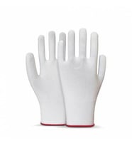 Beybi Polyester Örgülü Beyaz 10 Beden Kasiyer Eldiven 10lu Paket