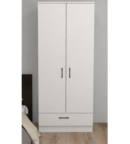 ABETE-2 KAPILI 1 ÇEKMECELİ -BEYAZ GARDIROP-179cm*76cm*45cm