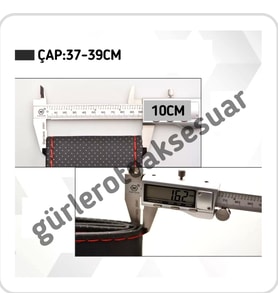 dikmeli direksiyon kılıfı kokusuz terletmez soft siyah ipli standart(38×10cm)