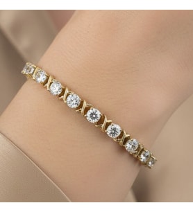 XUPİNG JEWELRY YUVARLAK KÜÇÜK ZİRKON TAŞLI SU YOLU