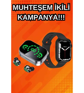 Northcity Yeni Nesil Akıllı Saat ve Kablosuz Kulaklık Seti - 44mm Amoled Ekran, Spor ve Sağlık Takibi