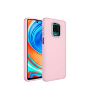 Xiaomi Redmi Note 9 Pro Uyumlu Kılıf Metal Çerçeve ve Buton Tasarımlı Silikon Zore Luna Kapak