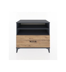 Hyperion Şifonyer 2 Raflı Tek Çekmeceli 88x44x80 Antrasit-Çam