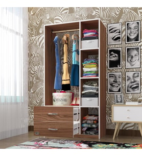 Kenzlife giysi dolabı hülagü 175*90*40 cvz gardırop 2 çekmeceli