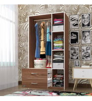 Kenzlife giysi dolabı hülagü 175*90*40 cvz gardırop 2 çekmeceli
