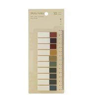 10 Renkli Cetvelli Şeffaf Indeks Sayfa Sticker Pastel Tonlar