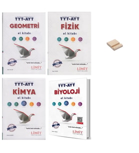 Limit TYT AYT Geometri Fizik Kimya ve Biyoloji El Kİtabı  4lü Set + Telefon Standı