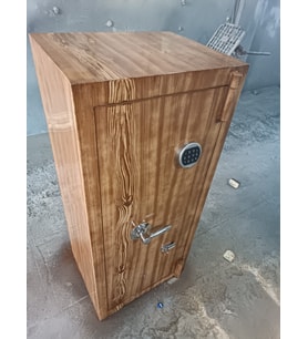 ŞİFRELİ Tek Kapı ESKİTME Dayanıklı Çelik Dosya ve Telefoncu Kasası 125 cm 300 kg (Kahverengi)