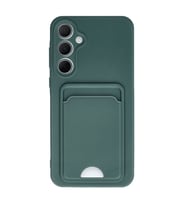 Samsung Galaxy A35 5g Kılıf Kelvin Kartvizitli Silikon - Koyu Yeşil