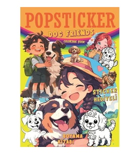 LAMA TOYS POPSTICKER DOG FRIENDS STICKERLI BOYAMA KİTABI 16 SAYFA