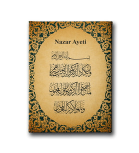 Nazar Ayeti Dini Kanvas Tablo AYD127