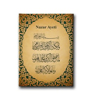Nazar Ayeti Dini Kanvas Tablo AYD127
