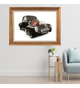 Altın Varaklı Çerçeveli Paspartulu  Tablo fty149 (Gold)