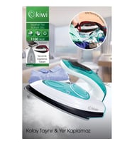Kiwi KSI-6317 Seyahat Tipi Buharlı Ütü Seramik Kaplama Taban Mavi