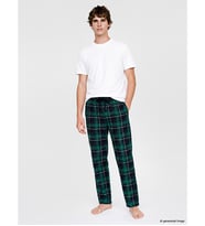 LC WAIKIKI Yeşil Regular Fit Ekose Erkek Pijama Altı