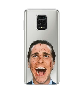 Xiaomi Redmi Note 9S - Redmi Note 9 PRO Uyumlu American Psycho Tasarımlı Şeffaf Telefon Kılıfı