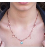 Rose Gold Kaplama Gümüş Dilek Kolyesi