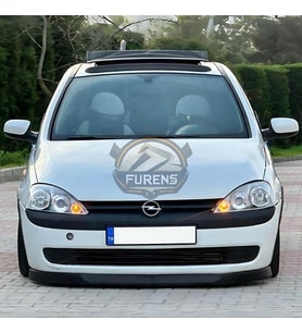 Opel Corsa C 2000-2006 Uyumlu H lip Esnek Ön Lip 2 Parça Karlık Ön Ek Tampon Altı Dil
