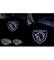 Peugeot New Yeni Logo Araçlar İçin Pilli Yapıştırmalı Kapı Altı Led Logo-Projektör