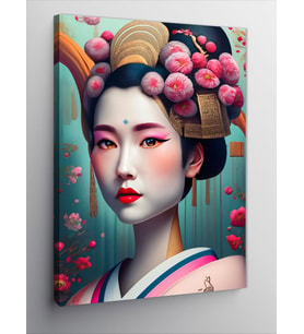 Kanvas Tablo Japon Kadın