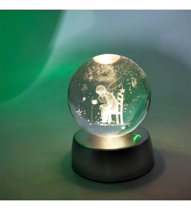 Küçük Prens 3D Renkli Işıklı Cam Küre