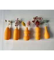 SERÜVENTR Miniflora - 5'li Magnetli Mini Vazo - Yeşil - Magnet (Açık Turuncu)
