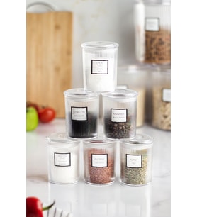 6'lı Barok Yuvarlak Baharat Kavanoz Seti & Saklama Kabı & Erzak Kabı (6*250 ML)