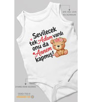 Anneye Özel Sıfır Kollu Bebek Zıbını %100 Pamuk