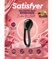 12 Modlu Titreşimli Şarjlı Su Geçirmez Penis Halkası Satisfyer Majestic Duo