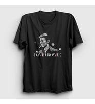 Presmono Unisex Siyah Cool David Bowie T-Shirt 301833tt