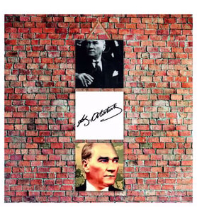 Cakatablo Atatürk Baskılı  3-Parça MDF Tablo