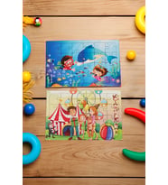 Okul Öncesi Başlangıç Yapboz  Sevimli Okyanus Ve Canım Ailem Ahşap Puzzle Set