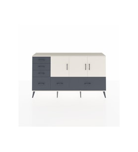 Arges Konsol 4 Raflı 6 Çekmeceli 3 Kapaklı 176x30x99 Aytaşı-Aytaşı/Antrasit